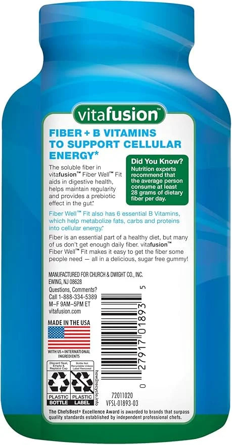 Vitafusion Fiber Well + Probiotics 60 90 Count