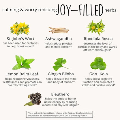 Joy-Filled Mood Support Supplement with St. 100% Plant-Based, 60 ct