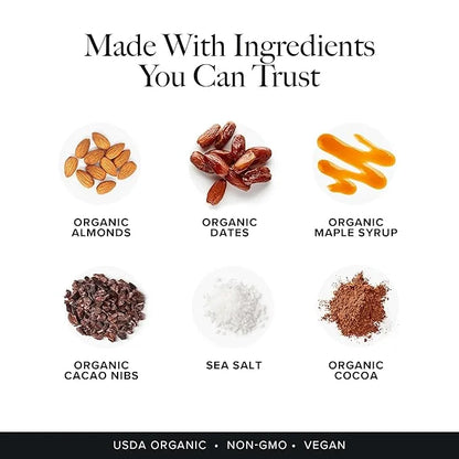 Truvani Plant Based Snack Bars | Chocolate Brownie 12 Pack | 7g Protein | USDA Organic and Vegan | The Only Bar | Dairy, S...