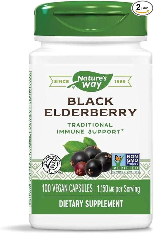 Nature's Way Elderberry, 100 Cap, (Pack 2)