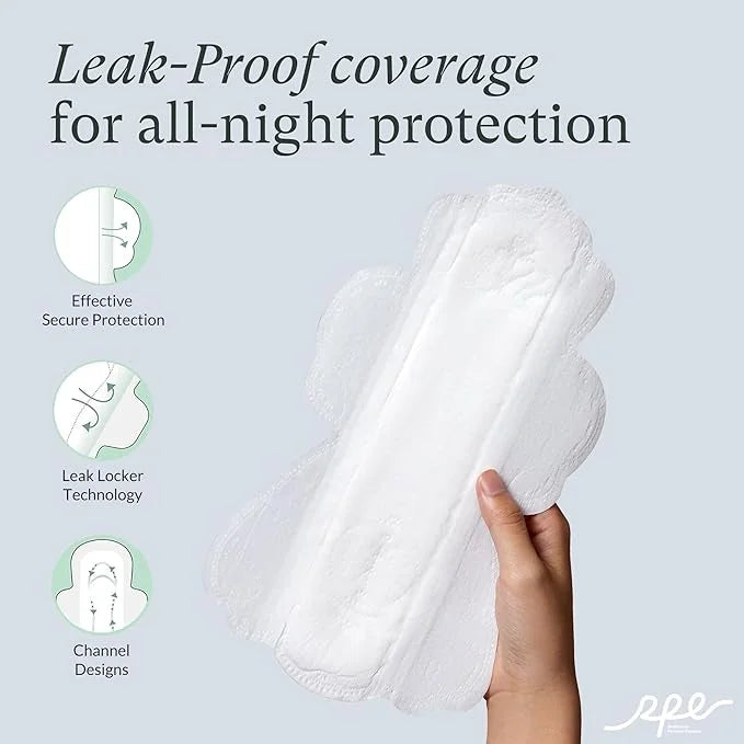 100% Large Organic Pads for Women, 4, 48ct) 48ct)