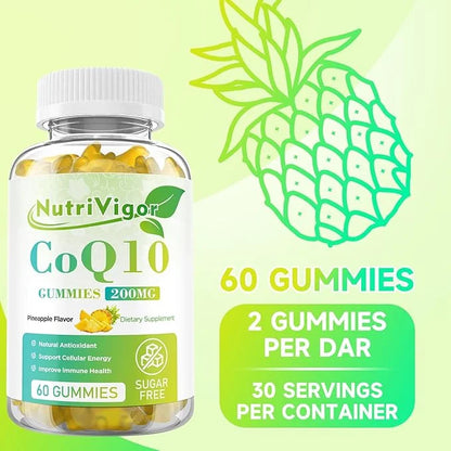CoQ10 Gummies, Coenzyme Q10 Supplement 200mg, CoQ10 Supplement 120 Count