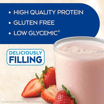Atkins Strawberry Protein Shake, 15g Protein, Low Glycemic, 2g Net Carb, 1g Sugar, Keto Friendly, 12 Count - Product Image