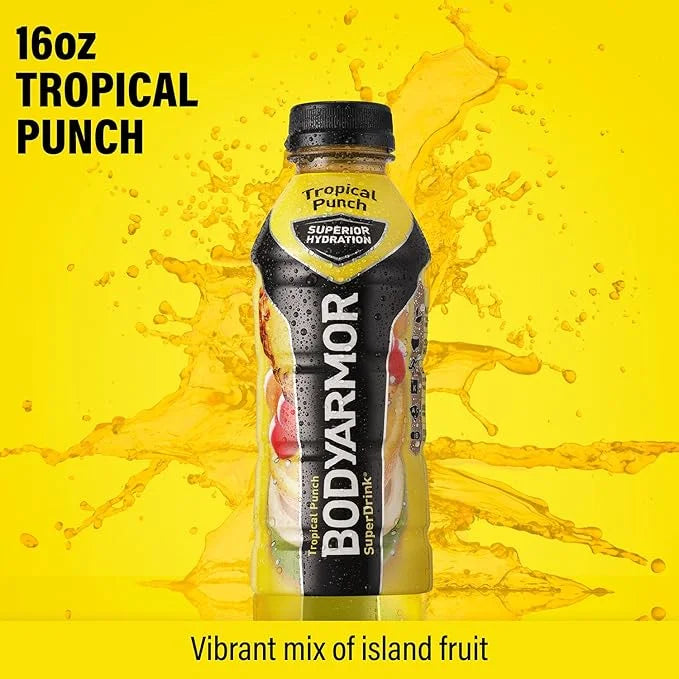 BODYARMOR Sports Drink Sports Beverage, Tropical Punch, Coconut Water Hydration, Natural Flavors With Vitamins, Potassium-...
