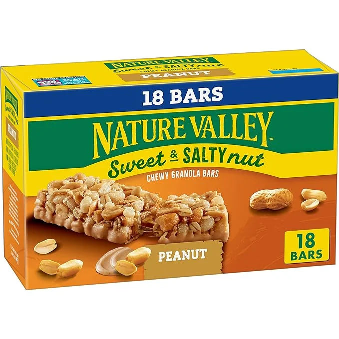 Nature Valley Granola Bars, Sweet and Salty Nut, Peanut, 18 Bars, 21.6 OZ - Product Image