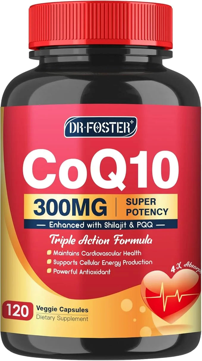 CoQ10 300mg with PQQ & Shilajit Q10 Supplements 120 Capsules