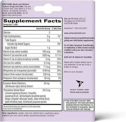 Airborne Elderberry + Zinc & Vitamin 20 Fizzy