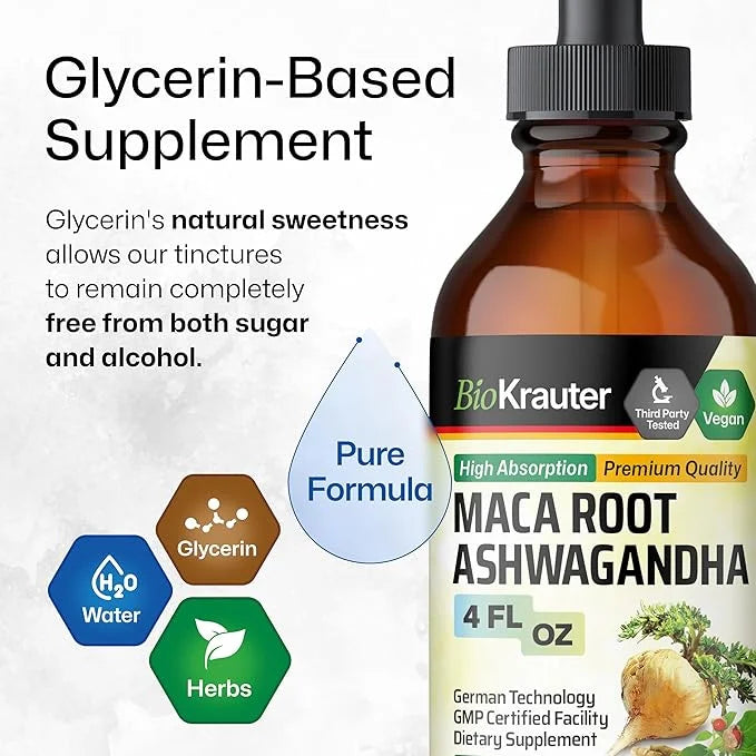 Maca Root and Ashwagandha Tincture 4 Fl.Oz.