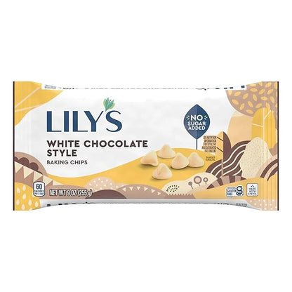 LILY'S White Chocolate Style No Sugar Added, Baking Chips Bag, 9 oz - Product Image