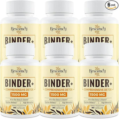 6-in-1 Detox Binder Supplement 1500 MG 540 Vegetarian