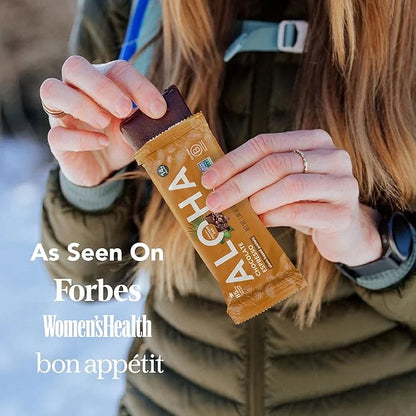 ALOHA Organic Plant Based Protein Bars - Chocolate Espresso (85mg Caffeine) - 12 Bars, Vegan, Low Sugar, Gluten-Free, Pale...
