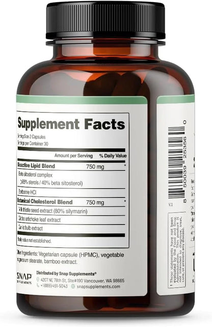 Snap Supplements Cholesterol Health 60 Capsules
