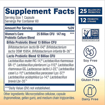 Renew Life Women's Probiotic Capsules, Supports 25 Billion 60 Ct