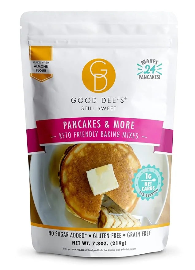 Good Dee’s Pancake, Waffle & Scone Mix - Low Carb Keto Baking Mix (1g Net Carbs, 20 Pancakes) | Sugar-Free, Gluten-Free, G...