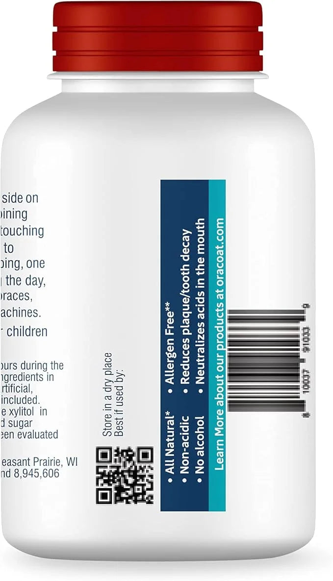 OraCoat XyliMelts Dry Mouth Relief Moisturizing Stick-On-Melts with Xylitol, 230 Count, Cinnamon, Helps Stimulate Saliva f...