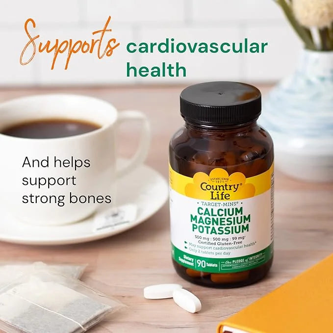 Country Life Calcium-Magnesium-Potassium 90 Tablets