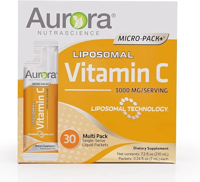 Aurora Nutrascience, Micro-Pack Liposomal Vitamin C, 1,000 mg 95% Higher