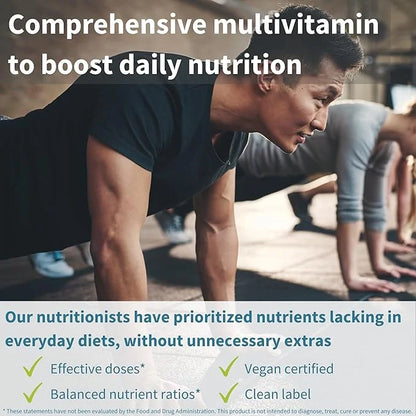 Methylated Men's Multivitamin, MTHFR Supplement 60 Tablets, 2-a-Day, Non-GMO,