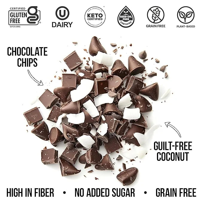TGB Chocolate Chip Granola Cereal, Keto Friendly Snack, No Added Sugar, Gluten Free, High Fiber, 8oz Resealable Bag (Pack ...
