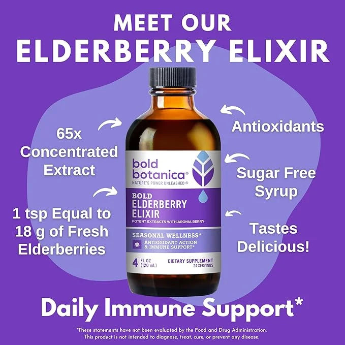 Elderberry Elixir – 65x Concentrated Extract 4 Fl.