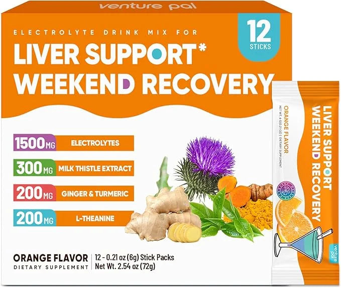 Venture Pal Liver Cleanse Detox & Repair, Liver Support with Milk Thistle + Ginger & Turmeric + L-Theanine + 5 Vitamins & ...