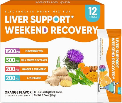Venture Pal Liver Cleanse Detox & Repair, Liver Support with Milk Thistle + Ginger & Turmeric + L-Theanine + 5 Vitamins & ...