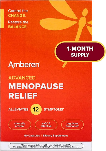 Amberen: Safe Multi-Symptom Menopause Relief. Clinically Shown to Relieve 12 Menopause Symptoms: Hot Flashes, Night Sweats...