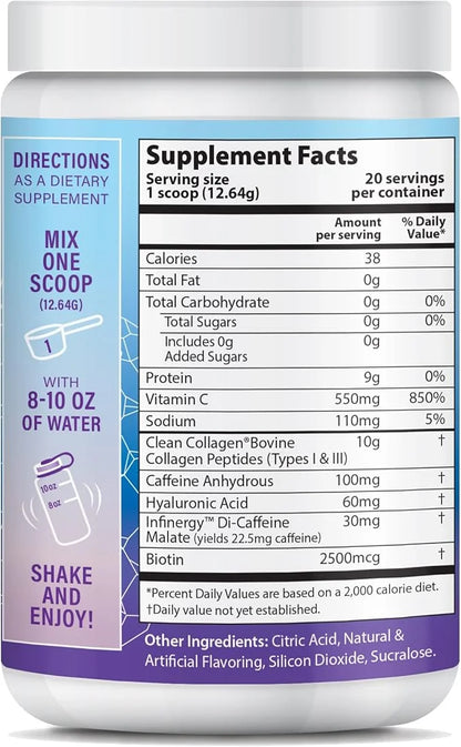 Peptide Energy Collagen Powder Hair, Nail, 8.92 oz