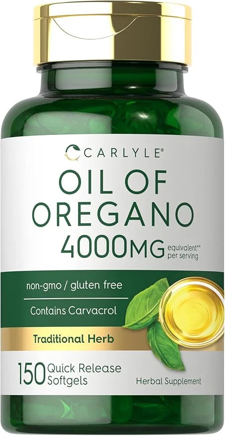 Carlyle Oregano Oil 4000mg Supplement | 150 Softgel Capsules | Contains Carvacrol | Non-GMO & Gluten Free Formula - Produc...