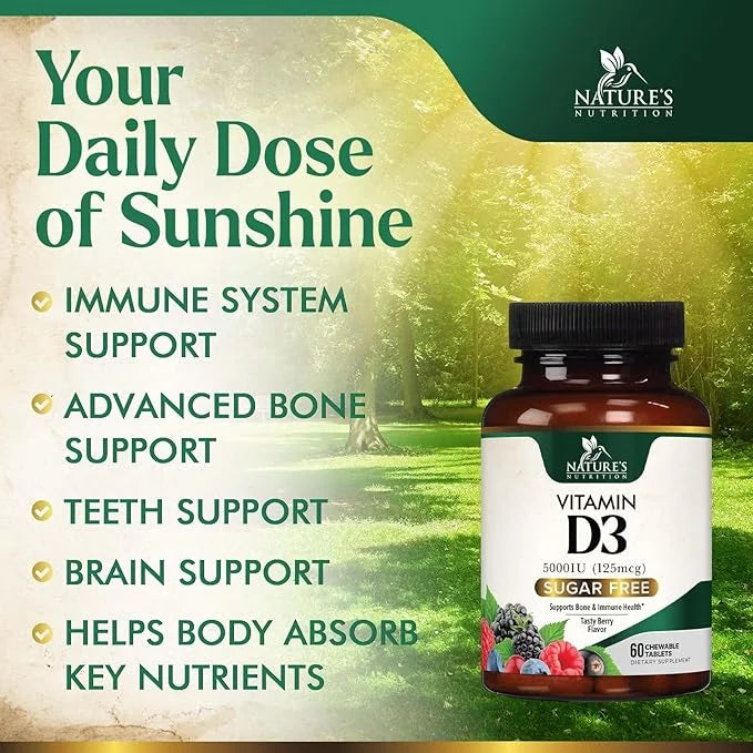 Vitamin D3 5000 IU (125 mcg) 60 Chewable