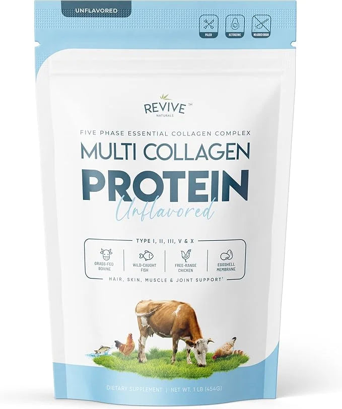 Multi Collagen Hydrolyzed Protein Powder (16oz)