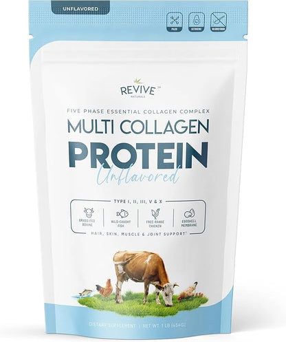 Multi Collagen Hydrolyzed Protein Powder (16oz)