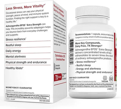 Terry Naturally Ashwagandha EP35 Extra Strength 60 Capsules 60 Servings