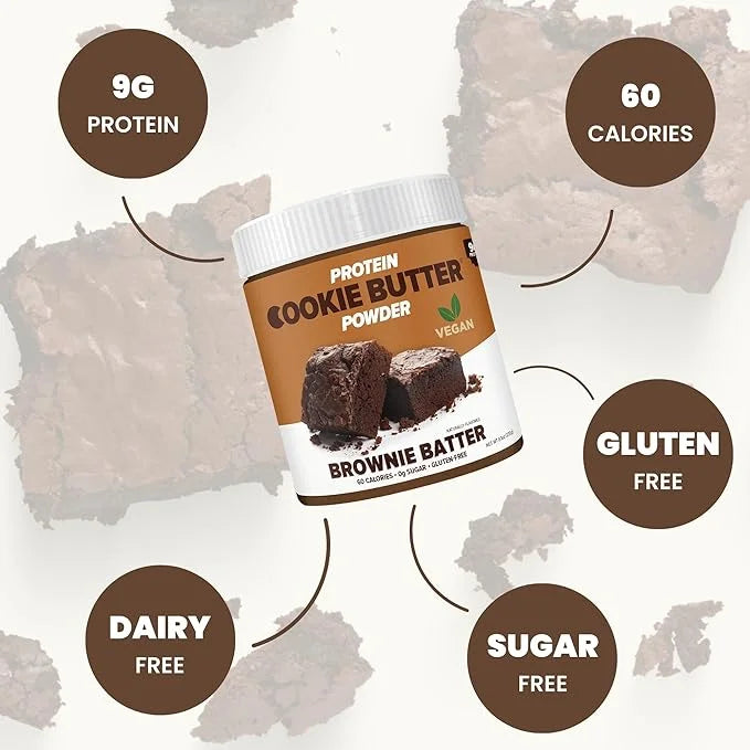 Flexible Dieting Lifestyle Vegan Protein Cookie Butter Powder - Brownie Batter | Dairy-Free, Keto-Friendly, Low Carb, Suga...
