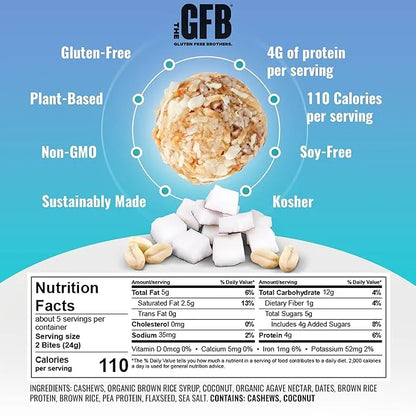 The GFB Variety Pack Protein Bites - Gluten Free, Plant Based, Non GMO, Sustainably Made – Ridiculously Tasty, Healthy, Ve...
