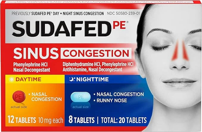 Sudafed PE Sinus Congestion Maximum Strength 36 ct 20 Count