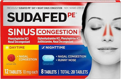 Sudafed PE Sinus Congestion Maximum Strength 36 ct 20 Count
