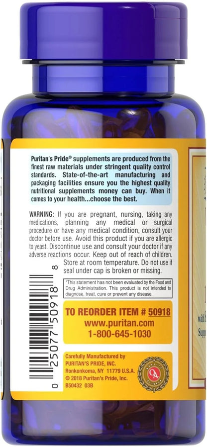 Puritan's Pride Vitamin E 400 IU 50 mcg 100 softgels