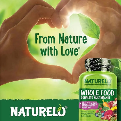 NATURELO Whole Food Multivitamin with Extra 60 Vegan