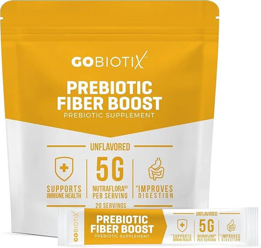 GOBIOTIX Fiber Supplement - Prebiotic Soluble Fiber Powder, Supports Gut Health and Digestive Regularity - Gummies Alterna...