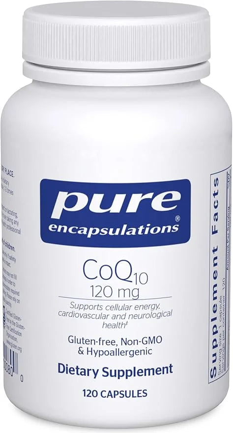 Pure Encapsulations CoQ10 120 mg Q10 Supplement 120 Capsules