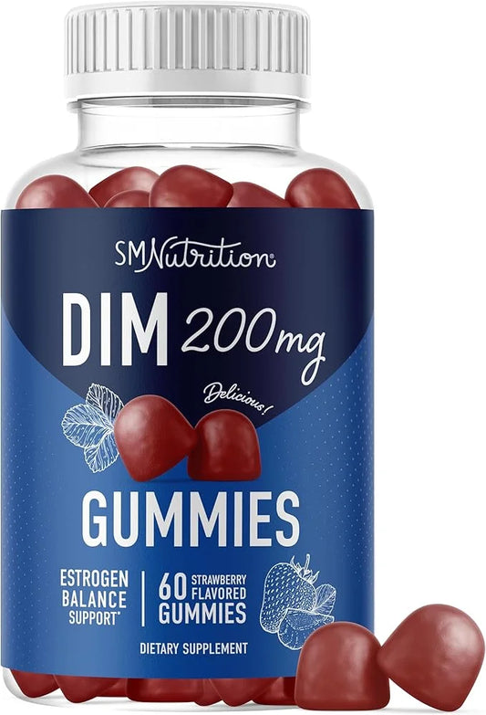 DIM Gummies | 200mg | Hormone Balance Gummies for PMS, Menopause, Hormonal Acne & More | Estrogen Balance & Detox for Wome...