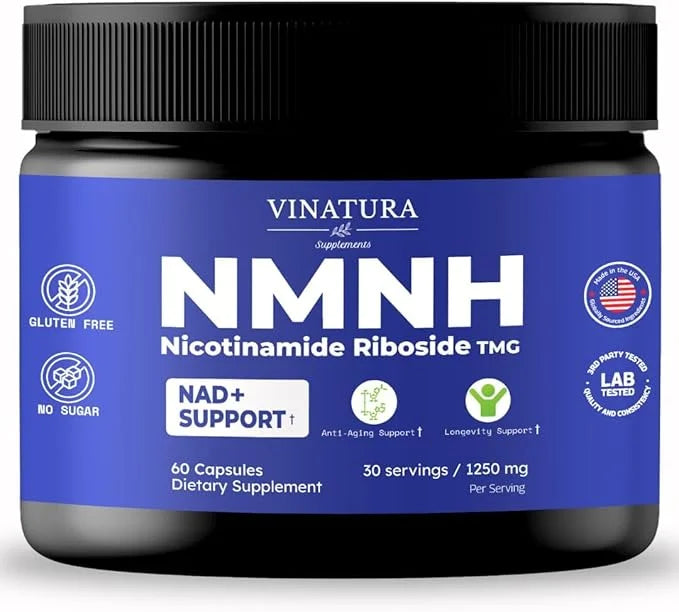 NMNH Nicotinamide Riboside & TMG 1250mg per 60 Capsules 30 Servings