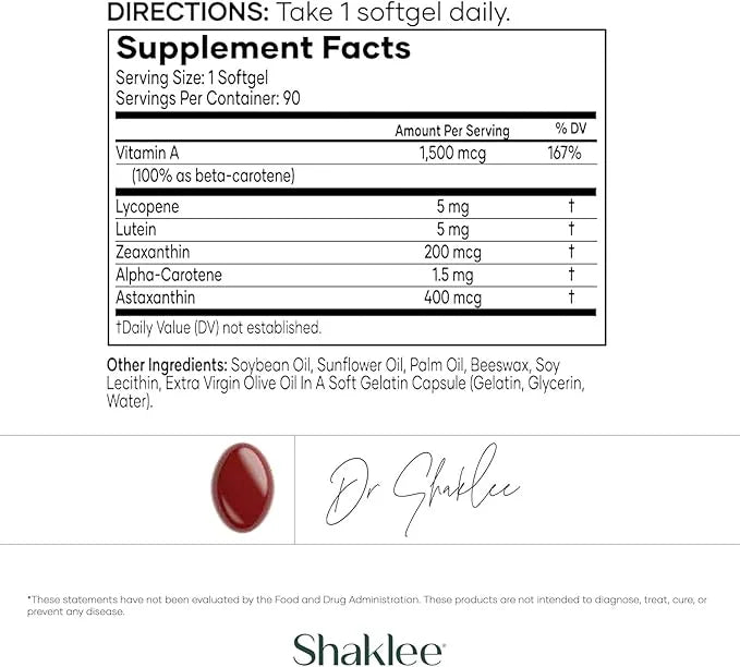 Shaklee - CarotoMax: Advanced Eye Health 6 Key 90 Softgels