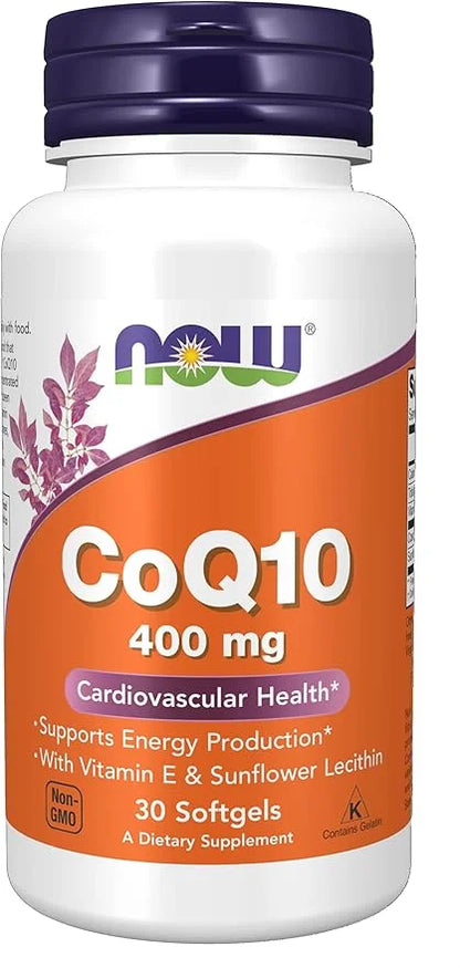 NOW Supplements, CoQ10 400 mg, Pharmaceutical 30 Softgels