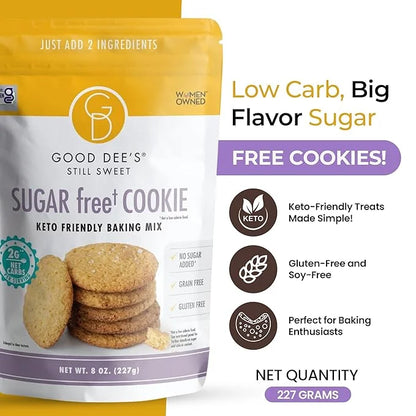 Good Dees Low Carb Baking Mix, Sugar Cookie Mix, Keto Baking Mix, No Sugar Added, Dairy-Free, Gluten Free, Soy-Free, Diabe...
