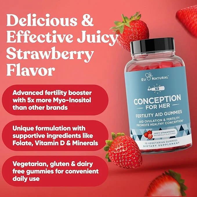 Conception for Her Fertility Gummies - Fertility Supplements for Women with Myo Inositol, Folate & More Essential Nutrient...