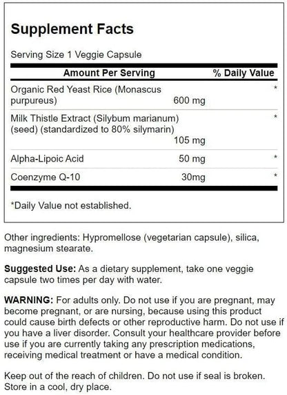 Swanson Traditional Red Yeast Rice & CoQ10 with 60 Veg