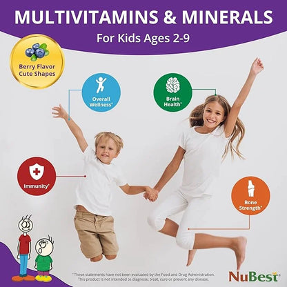 NuBest Tall Kids for Toddlers and 2 to 9 - 60 Chewable 6 Pack