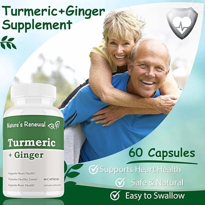 Nature's Renewal Turmeric + Ginger 95% Standardized 60 Capsules